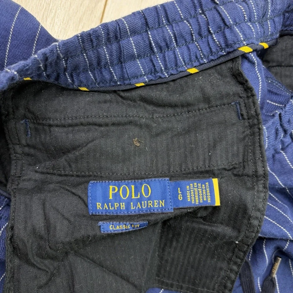 Polo Ralph Lauren Linen Pinstripe Prepster Classic Fit Twill Pants Mens Large